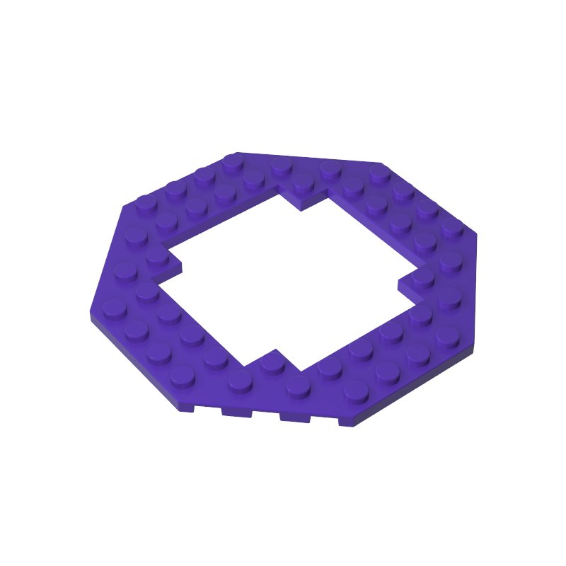 GOBRICKS GDS-1186 Modified 10 x 10 Octagonal with 6 x 6 Open Center - YWOBB