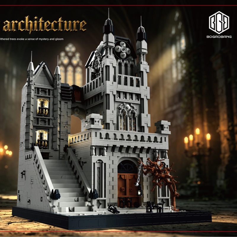 BOGAOBANG B6400 Gothic Architecture with lights OVP EU Warehouse Version - YWOBB