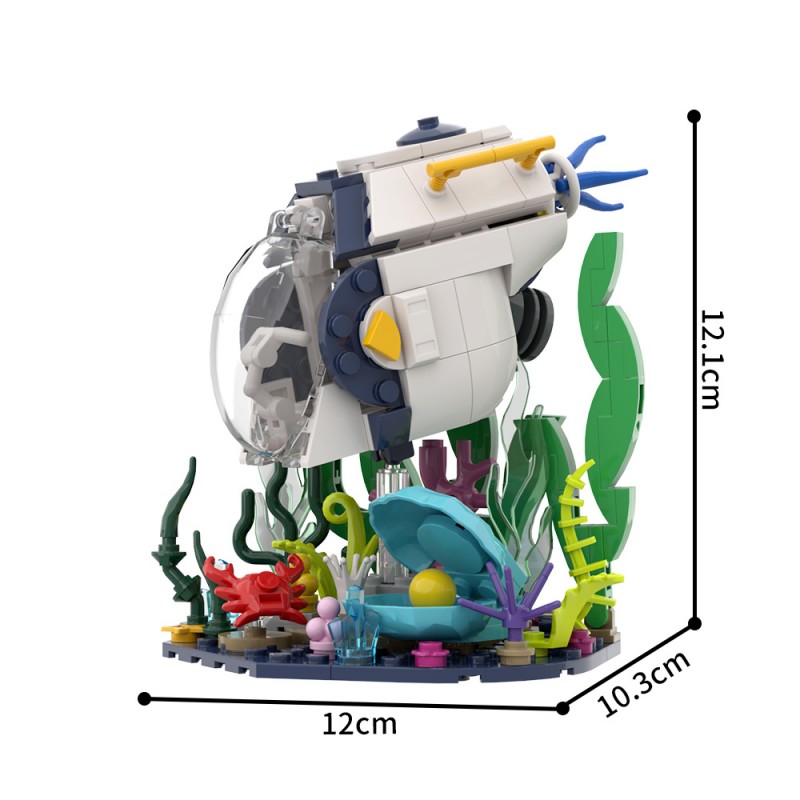 GOBRICKS MOC S1109 subnautica 2 tadpole - YWOBB