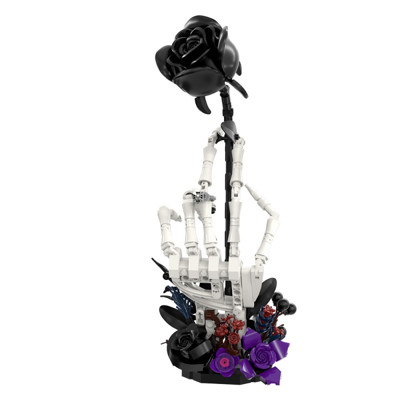 GOBRICKS MOC S1038 Nether Butterfly Bone Dark Night Rose - YWOBB