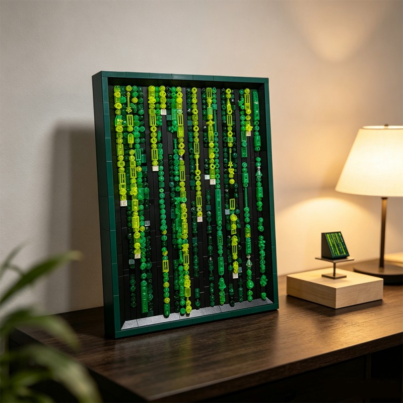 GOBRICKS MOC 258247 The Matrix Code Poster - YWOBB