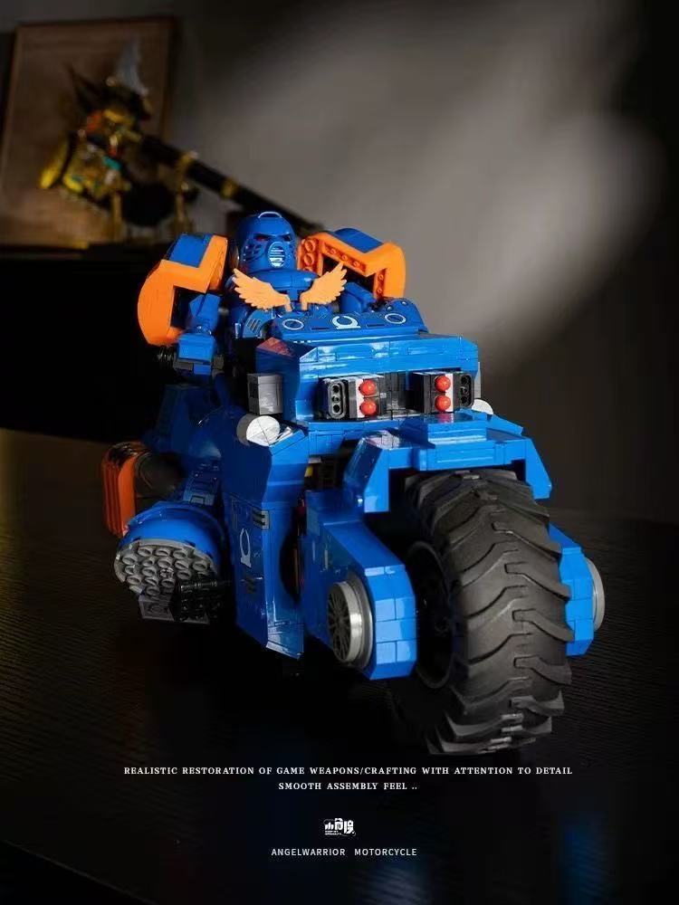 Small Angle JD124 Warhammer 40K UItramarines and Bike - YWOBB