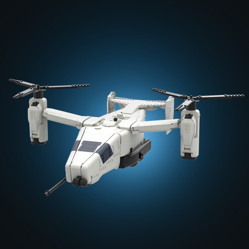 GOBRICKS MOC 245909 FMAV CONCEPT Futuristic Mulitrole Aerial Vehicle - YWOBB