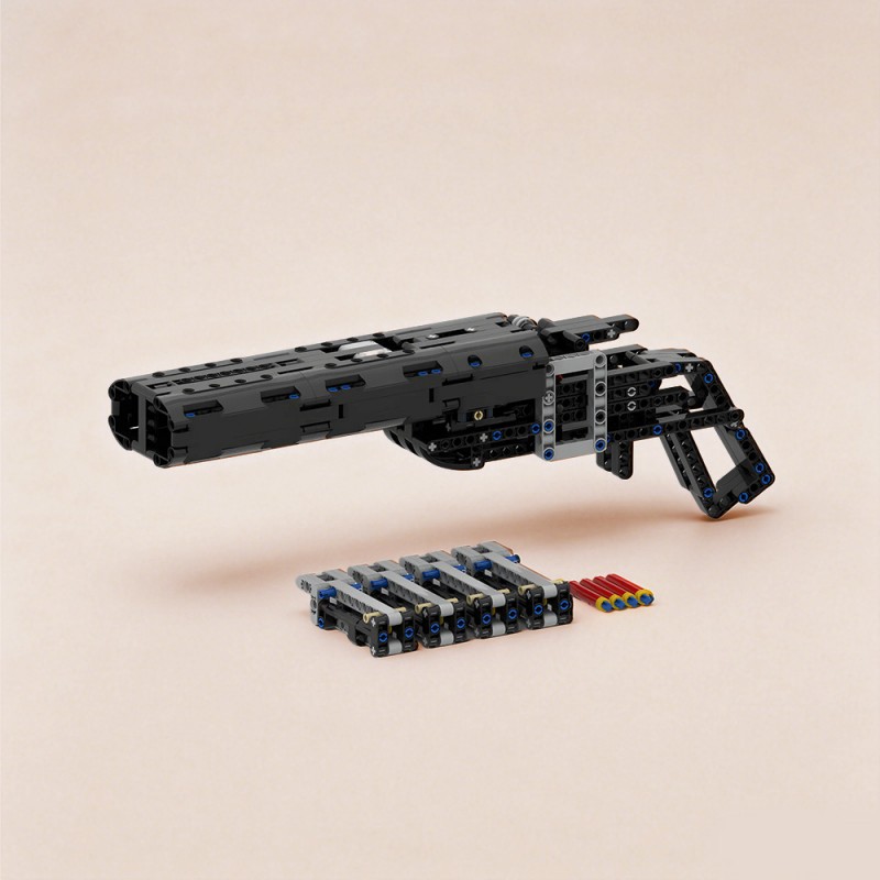 GOBRICKS MOC 258853 technic double barrel shotgun - YWOBB