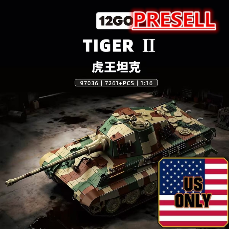 12GO 97036 1:16 TIGER II Bricks Set OVP US Warehouse Version - YWOBB