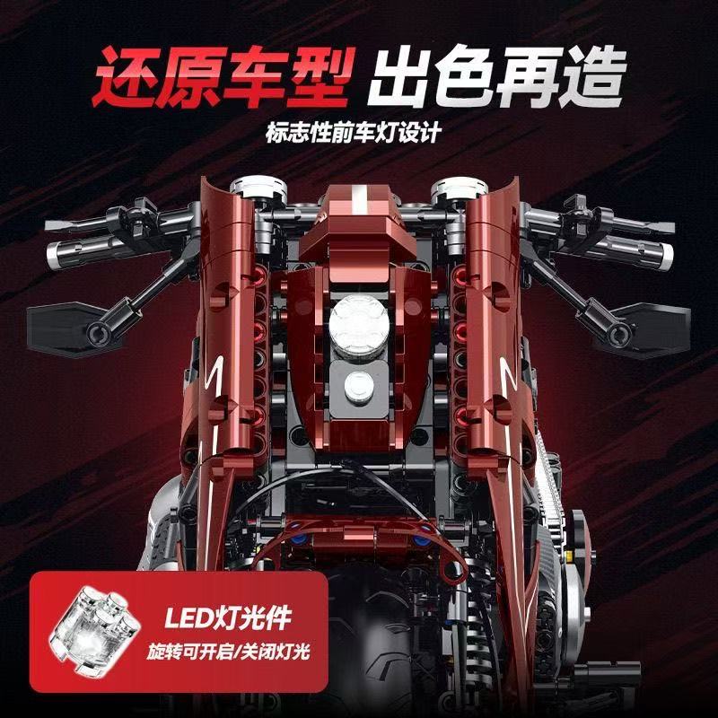 GULY 60541 1:5 Modified Night Rod Napoleon Motorcycle - YWOBB