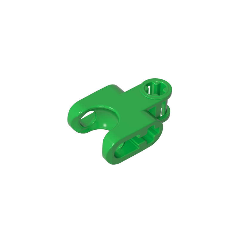 GOBRICKS GDS-1205 Axle Connector 2 x 3 with Ball Joint Socket - Closed Sides, Straight Forks with Open Axle - YWOBB