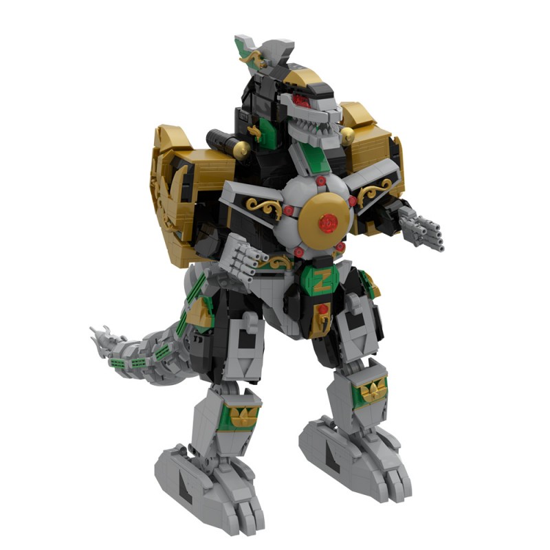 GOBRICKS MOC A2676 Mighty Morphin Power Rangers Dragonzord - YWOBB