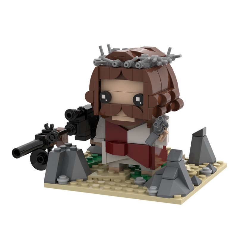 GOBRICKS MOC S0144 religion Jesus with a gun - YWOBB