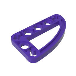 GOBRICKS GDS-970 Liftarm 3 x 5 L-Shape with Quarter Ellipse Thin - YWOBB