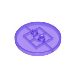 GOBRICKS GDS-90362 Tile Round 4 x 4 with 2 Hollow Studs - YWOBB