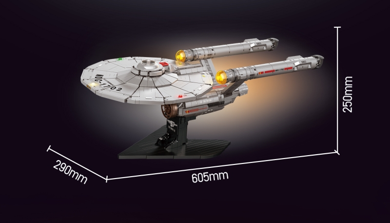 DK 90002 Star Trek Spaceship NOC-1702 USS Farragut Light Version - YWOBB
