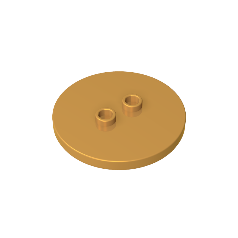 GOBRICKS GDS-90362 Tile Round 4 x 4 with 2 Hollow Studs - YWOBB