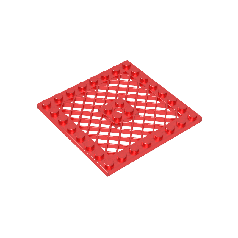GOBRICKS GDS-1122 Plate Modified 8 x 8 with Grille - YWOBB