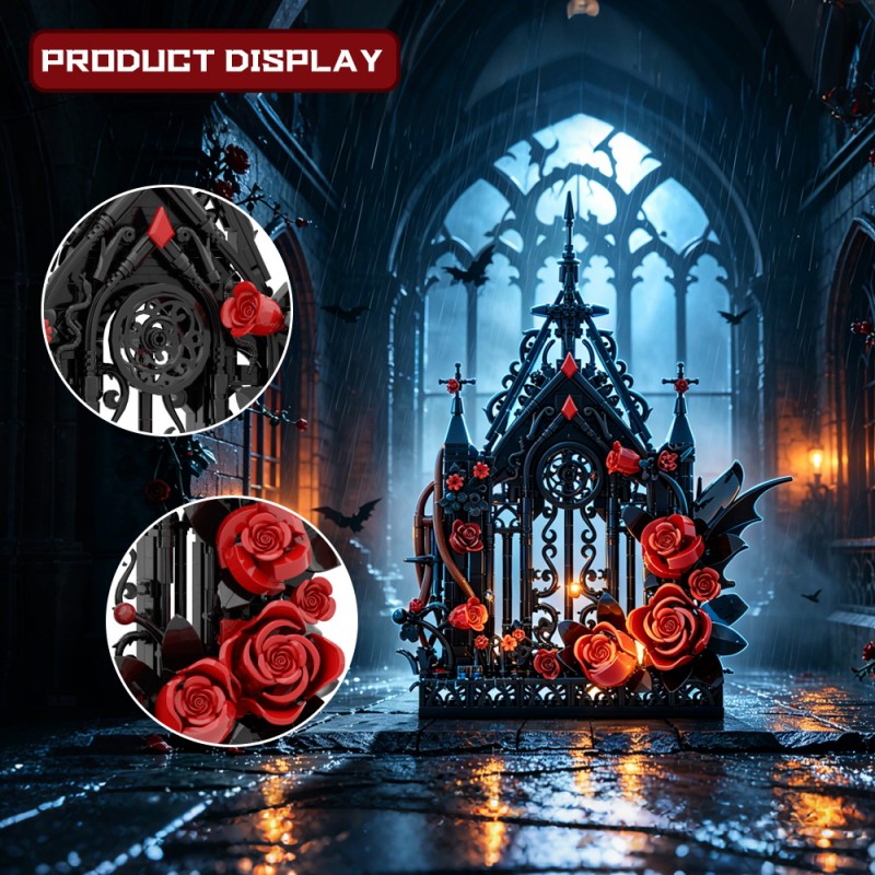 GOBRICKS MOC S1067 Gothic windows - YWOBB