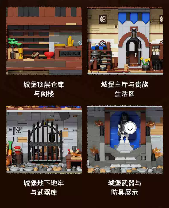 Xbert 66180 Black Eagle Castle with lights - YWOBB