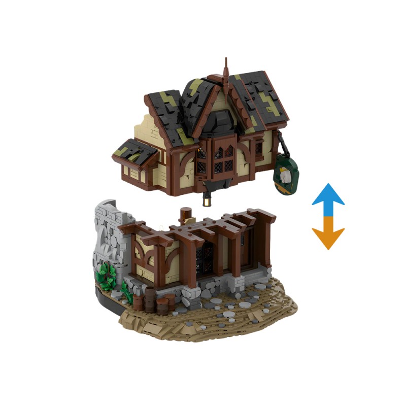 GOBRICKS MOC 259267 Strider at the Prancing Pony - YWOBB