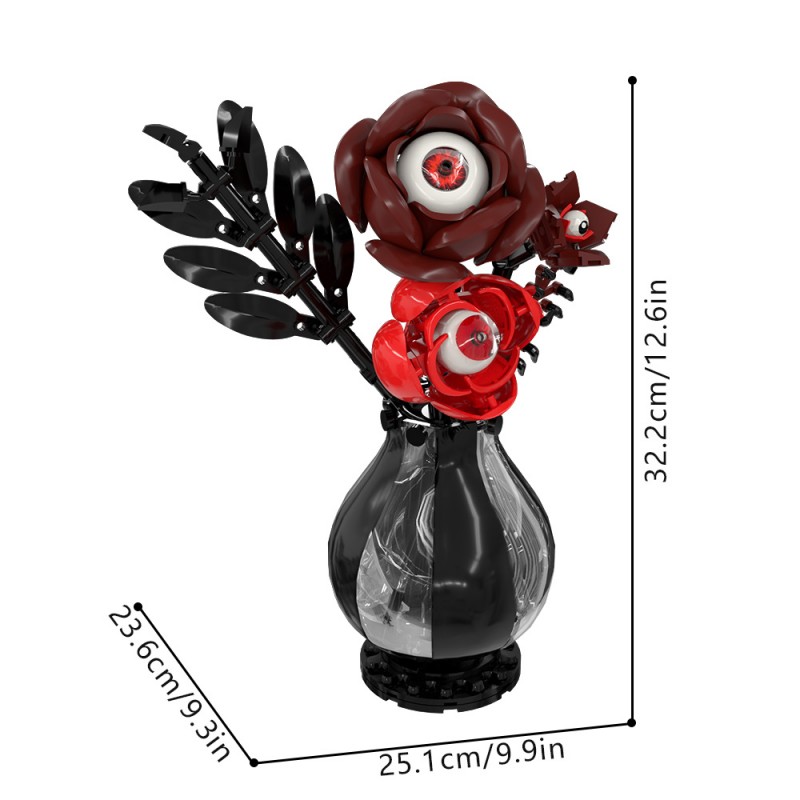GOBRICKS MOC S1059 Gothic eye flower - YWOBB