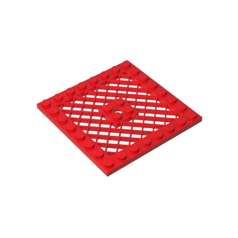 GOBRICKS GDS-1122 Plate Modified 8 x 8 with Grille - YWOBB