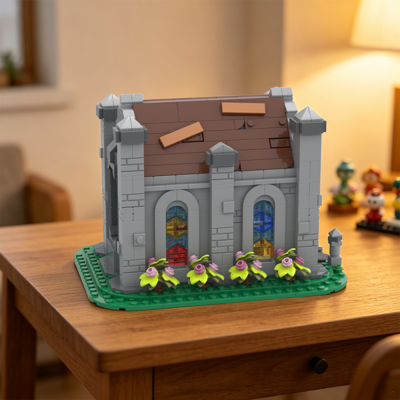 GOBRICKS MOC 247441 Small medieval chapel - YWOBB