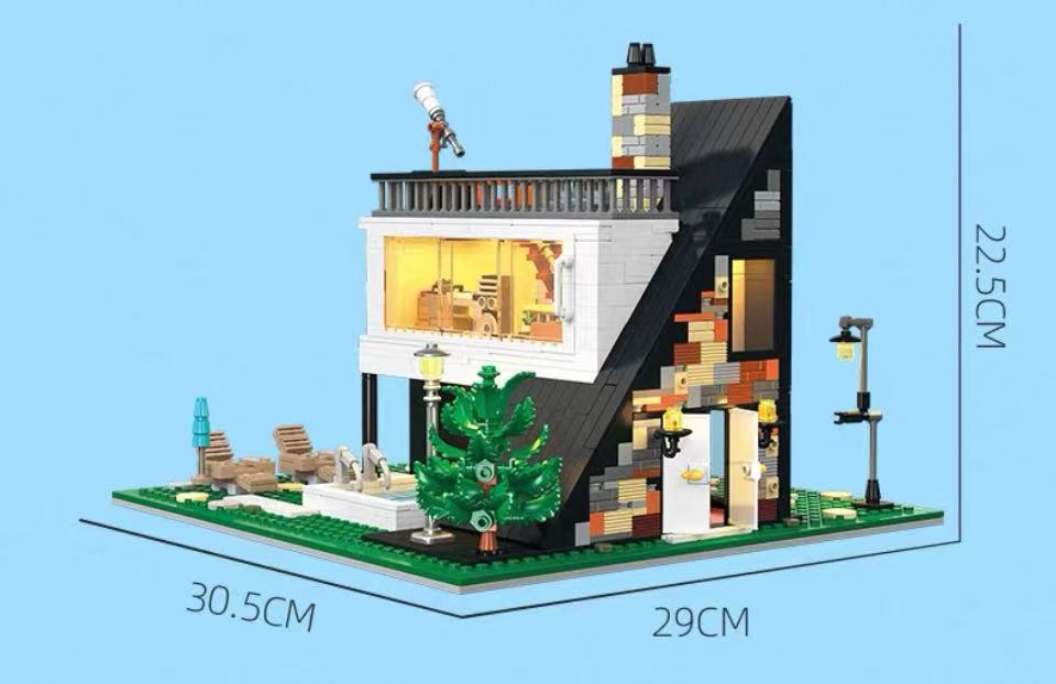 JIE STAR JJ89158 Villa Ararat with Lighting Parts - YWOBB
