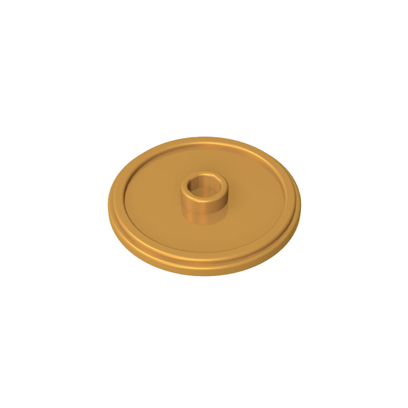 GOBRICKS GDS-M297 Shield Circular Rimmed Face with Stud - YWOBB