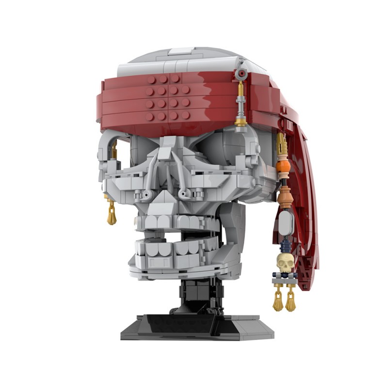 GOBRICKS MOC S1094 Pirate skull - YWOBB