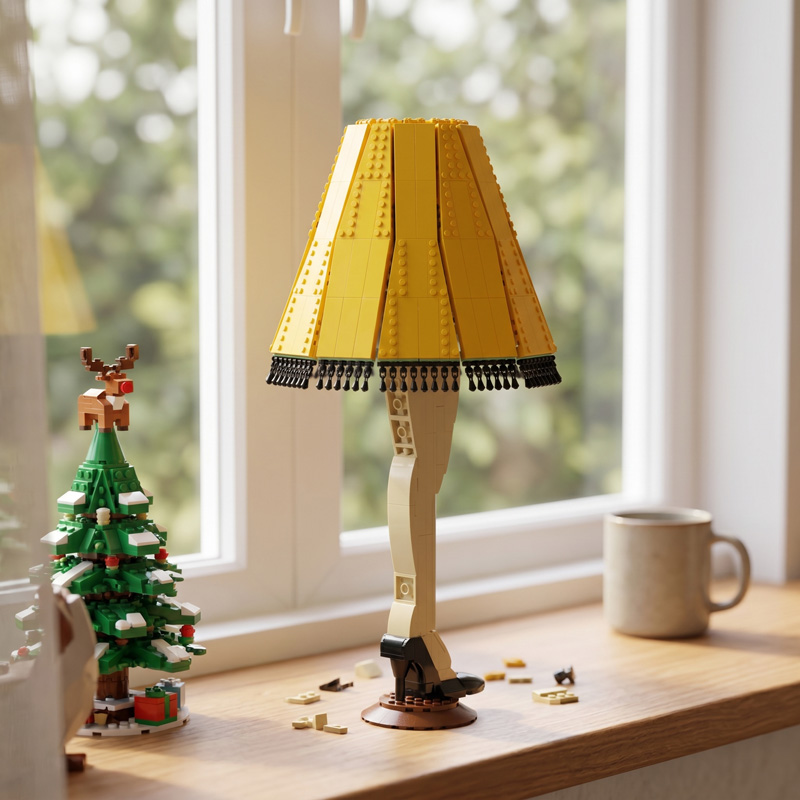 GOBRICKS MOC S1045 A Christmas Story Leg Lamp - YWOBB