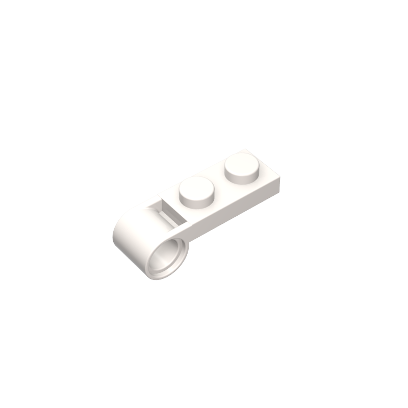 GOBRICKS GDS-90550 Plate Modified 1 x 2 with Pin Hole on End - YWOBB