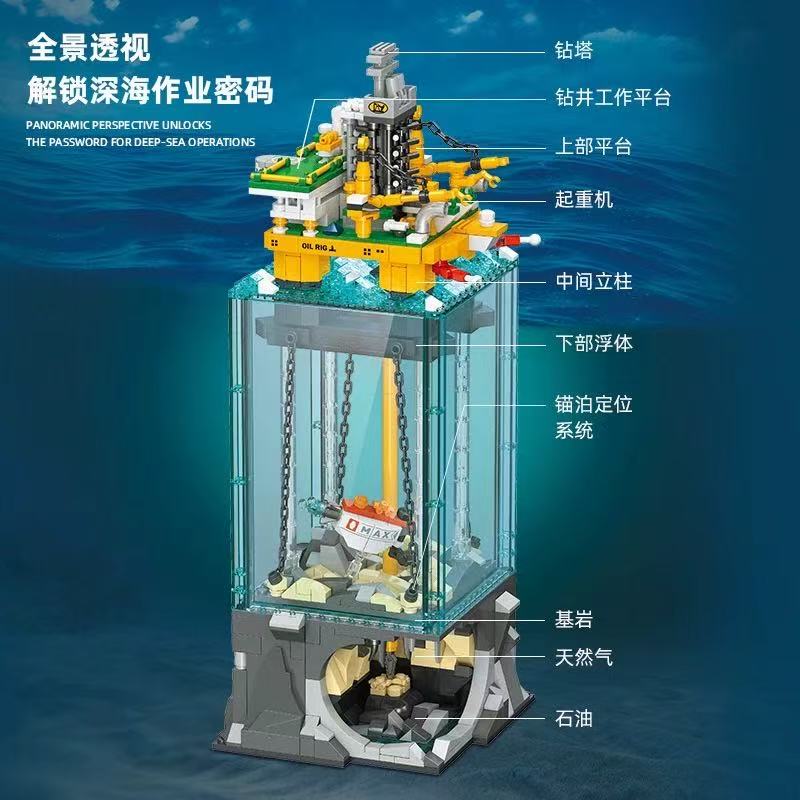 JIE STAR JJ9215 Miniature Offshore Drilling Scene - YWOBB
