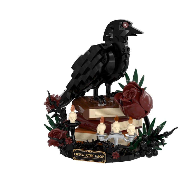 GOBRICKS MOC S1036 Gothic Raven Grimoire - YWOBB