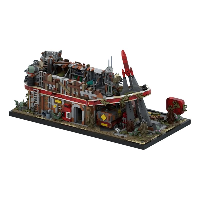 GOBRICKS MOC 257248 Fallout Red Rocket Gas Station - YWOBB