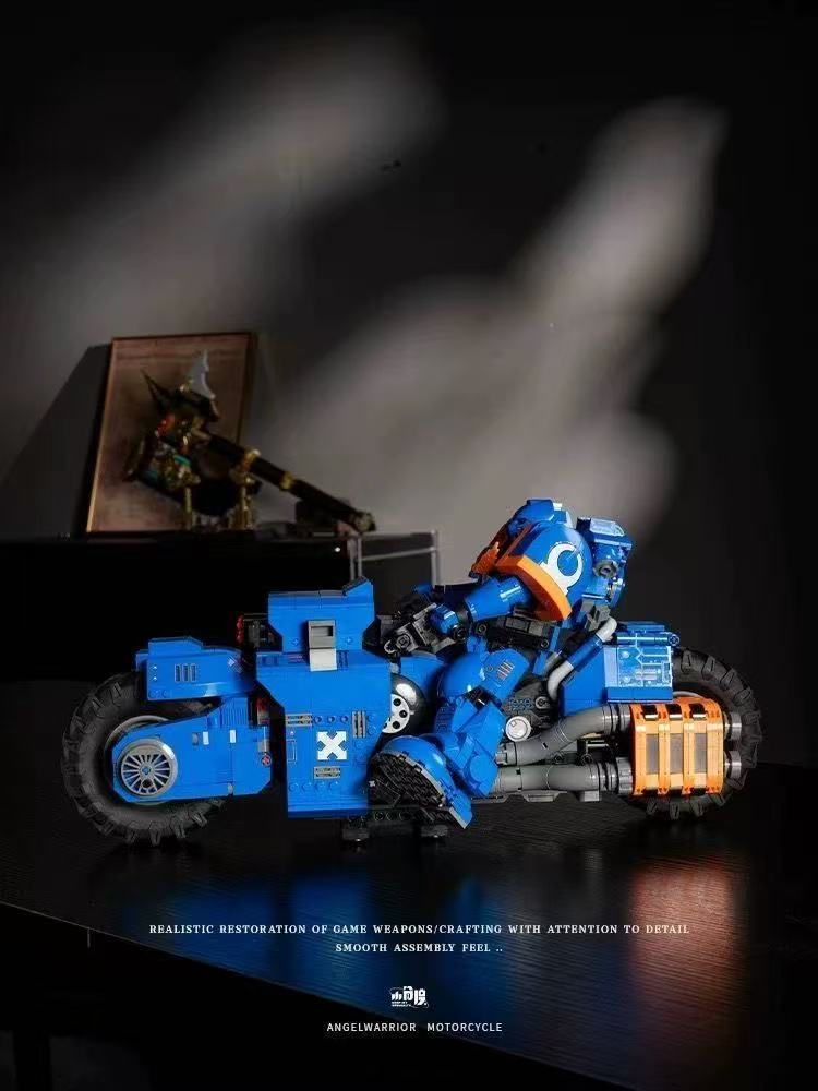 Small Angle JD124 Warhammer 40K UItramarines and Bike - YWOBB