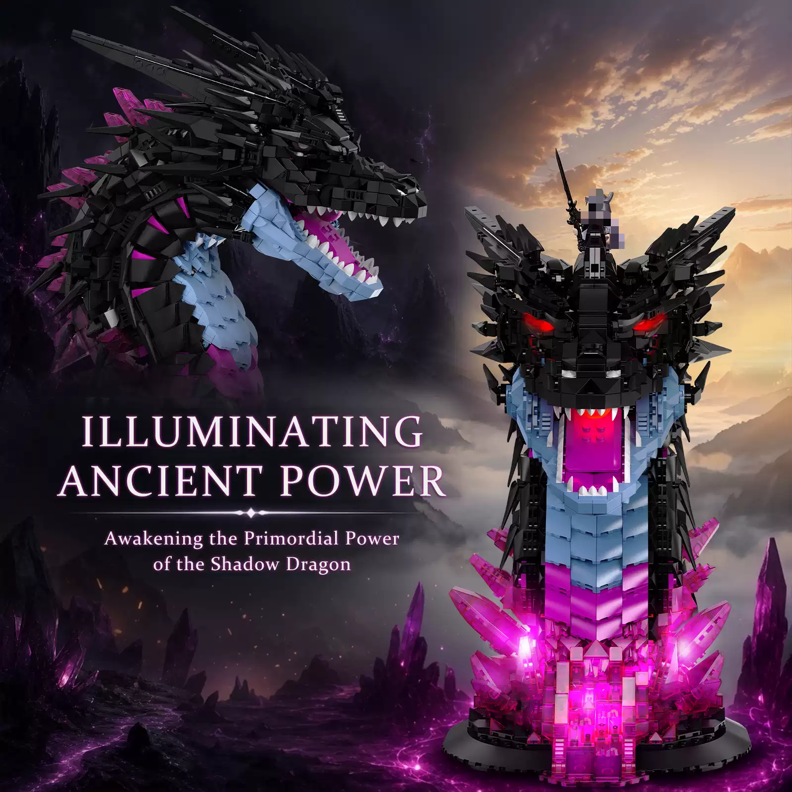 JMBricklayer 70014 SHADOW DRAGON HEAD - YWOBB