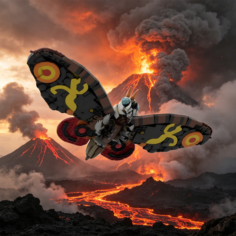 GOBRICKS MOC 240204 Queen of the Monsters Mothra - YWOBB
