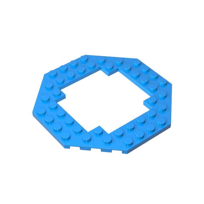 GOBRICKS GDS-1186 Modified 10 x 10 Octagonal with 6 x 6 Open Center - YWOBB