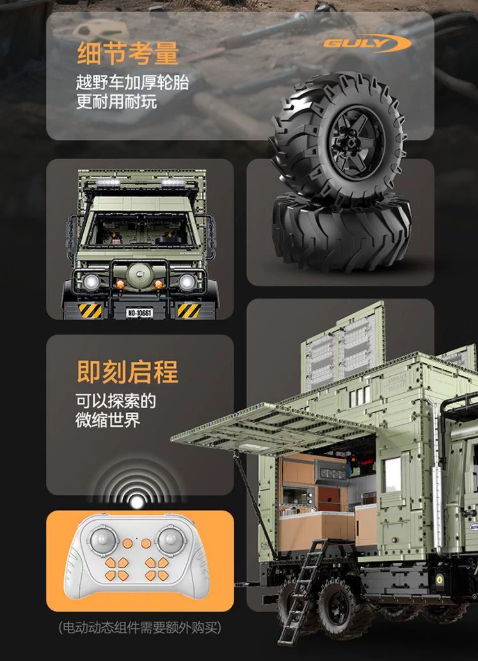 GULY 10661 1:8 Off‑Road Camper Unimog - YWOBB