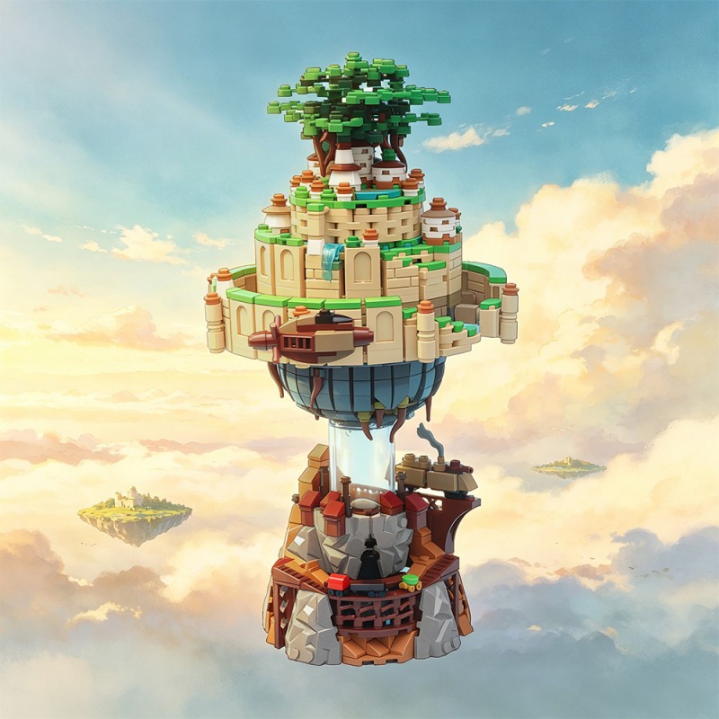 GOBRICKS MOC 258969 Castle in the Sky - YWOBB