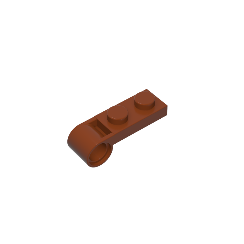 GOBRICKS GDS-90550 Plate Modified 1 x 2 with Pin Hole on End - YWOBB
