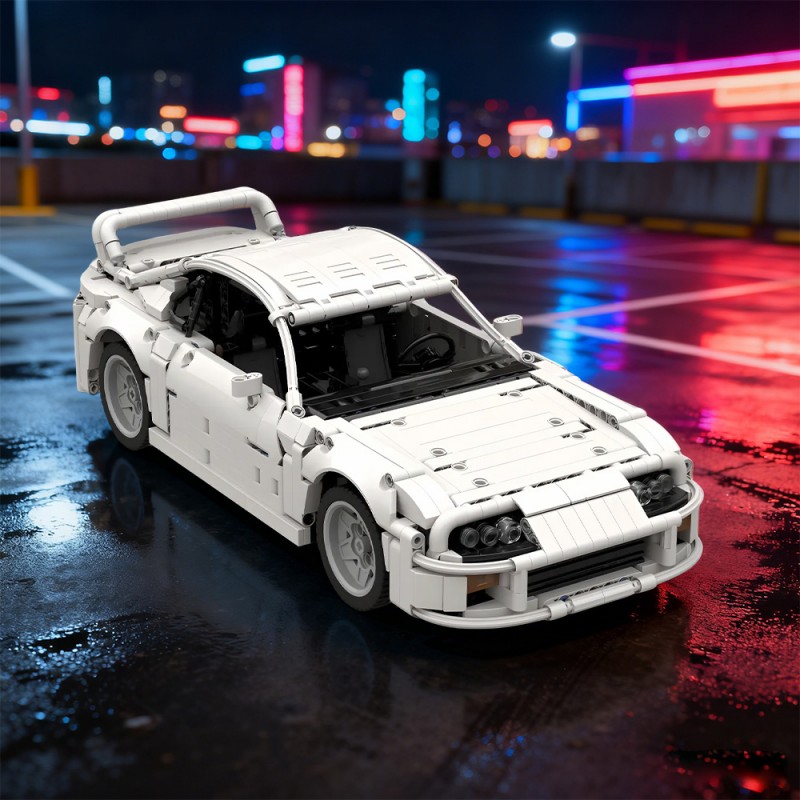 GOBRICKS MOC 210705 Toyota Supra MK4 1:12 White - YWOBB