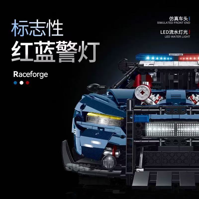 GULY 10655 1:8 Scale Supercar Series Ford Mustang Police Custom Edition - YWOBB