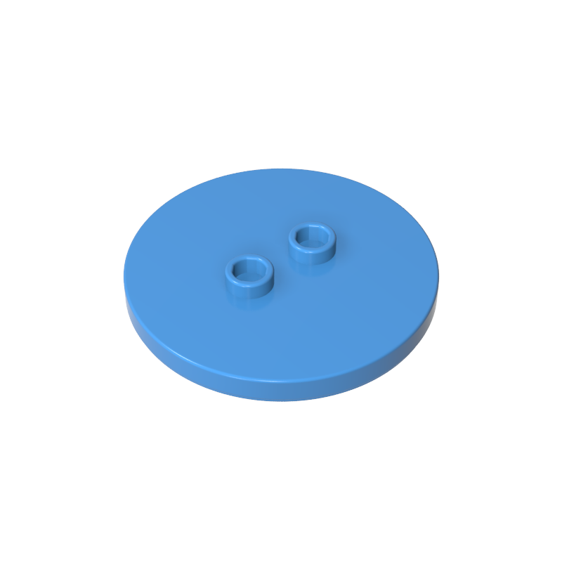 GOBRICKS GDS-90362 Tile Round 4 x 4 with 2 Hollow Studs - YWOBB