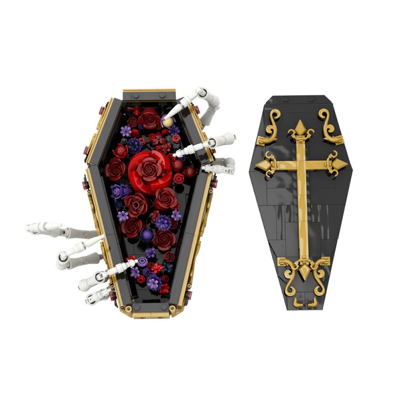 GOBRICKS MOC S1071 Gothic Flowers and Coffins - YWOBB