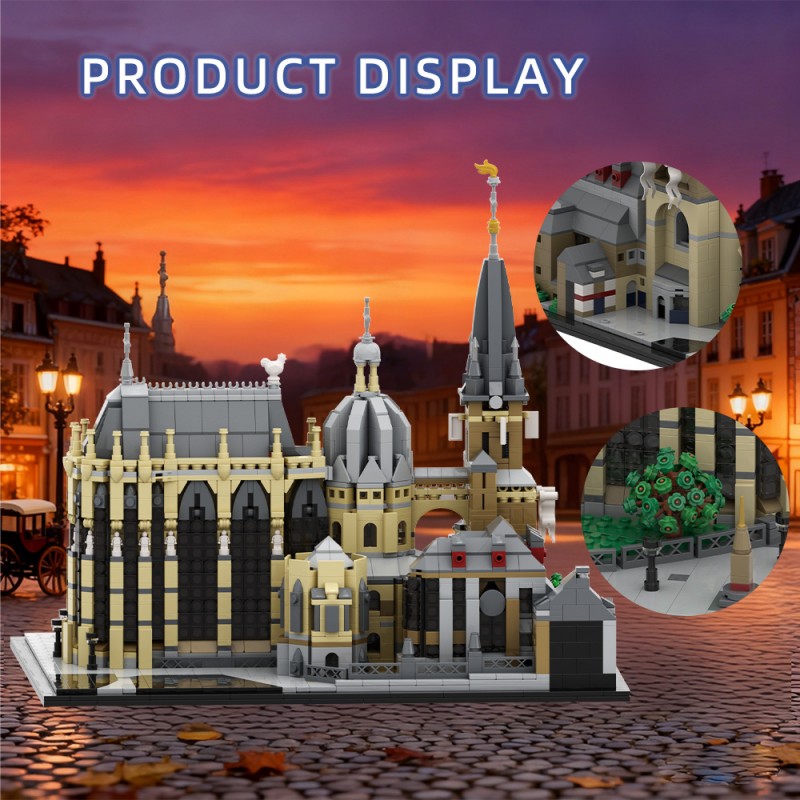 GOBRICKS MOC A1915 Aachen Cathedral  mausoleum of Charlemagne - YWOBB