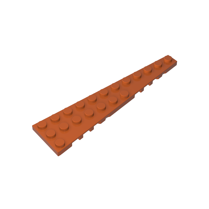 GOBRICKS GDS-707  Plate 12 x 3 Right - YWOBB