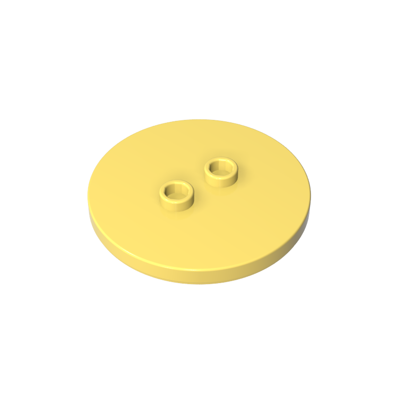 GOBRICKS GDS-90362 Tile Round 4 x 4 with 2 Hollow Studs - YWOBB