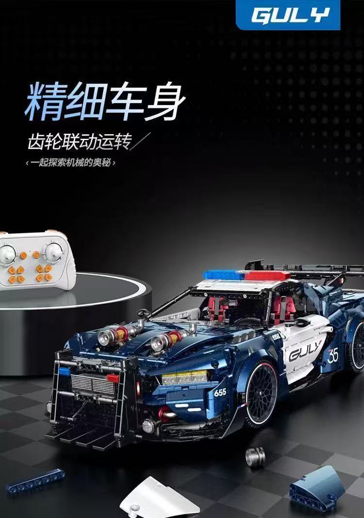 GULY 10655 1:8 Scale Supercar Series Ford Mustang Police Custom Edition - YWOBB