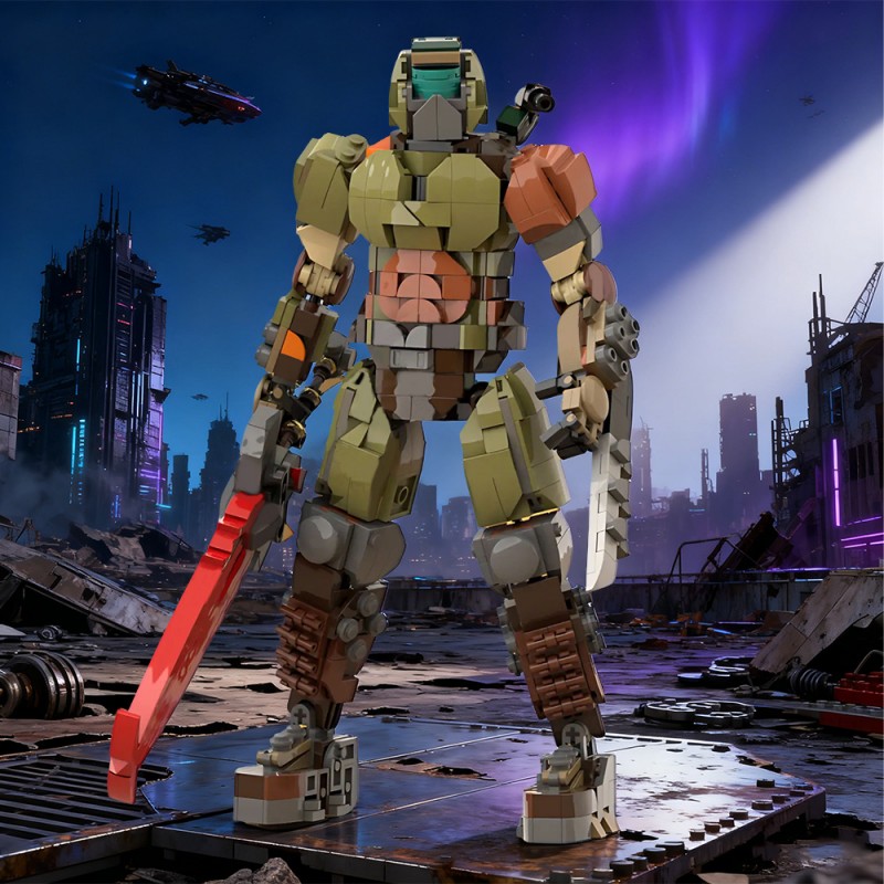 GOBRICKS MOC 234383 Doom Slayer - YWOBB