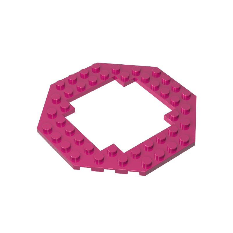 GOBRICKS GDS-1186 Modified 10 x 10 Octagonal with 6 x 6 Open Center - YWOBB