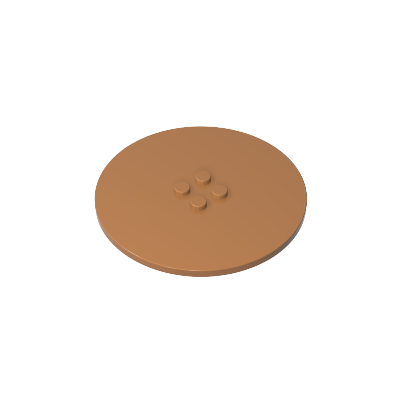 GOBRICKS GDS-1187 Round 8 x 8 with 4 Studs in Center - YWOBB